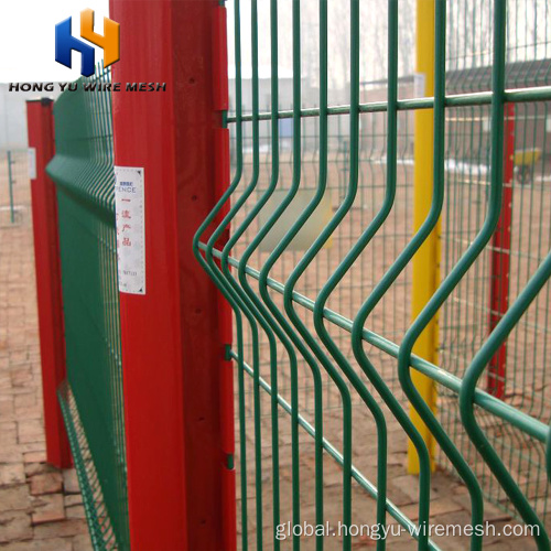 Curvy Welded Mesh Panels cyclone wire fence with pvc coated price Manufactory
